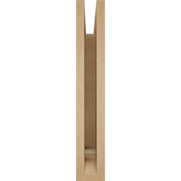 Ekena Millwork - BKTUR035X14X22MRC01RCPR - Timberthane Faux Wood Merced Style Bracket, Traditional Ends, 3 1/2"W x 14"D x 22"H, Primed Tan