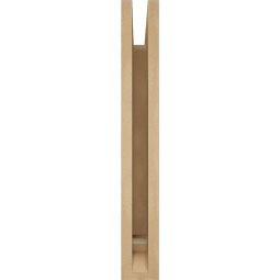 Ekena Millwork - BKTUR035X14X26MRC01RCPR - Timberthane Faux Wood Merced Style Bracket, Traditional Ends, 3 1/2"W x 14"D x 26"H, Primed Tan