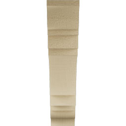 Ekena Millwork - BKTUR035X16X16MRC01RCPR - Timberthane Faux Wood Merced Style Bracket, Traditional Ends, 3 1/2"W x 16"D x 16"H, Primed Tan