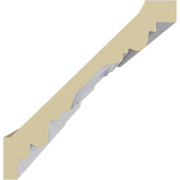 Ekena Millwork - MLD03X03X05PE - Endurathane Pearl Crown Moulding, 3 1/4"H x 3 1/8"P x 4 5/8"F x 94 1/2"L, (1 7/8" Repeat), Factory Primed