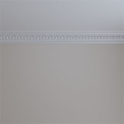 Ekena Millwork - MLD03X03X05PE - Endurathane Pearl Crown Moulding, 3 1/4"H x 3 1/8"P x 4 5/8"F x 94 1/2"L, (1 7/8" Repeat), Factory Primed