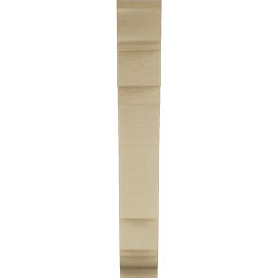 Ekena Millwork - BKTUR035X16X24MRC01RCPR - Timberthane Faux Wood Merced Style Bracket, Traditional Ends, 3 1/2"W x 16"D x 24"H, Primed Tan