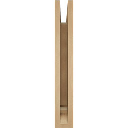 Ekena Millwork - BKTUR035X16X24MRC01RCPR - Timberthane Faux Wood Merced Style Bracket, Traditional Ends, 3 1/2"W x 16"D x 24"H, Primed Tan