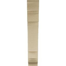 Ekena Millwork - BKTUR035X18X22MRC01RCPR - Timberthane Faux Wood Merced Style Bracket, Traditional Ends, 3 1/2"W x 18"D x 22"H, Primed Tan