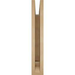 Ekena Millwork - BKTUR035X18X22MRC01RCPR - Timberthane Faux Wood Merced Style Bracket, Traditional Ends, 3 1/2"W x 18"D x 22"H, Primed Tan