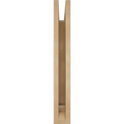 Ekena Millwork - BKTUR035X18X26MRC01RCPR - Timberthane Faux Wood Merced Style Bracket, Traditional Ends, 3 1/2"W x 18"D x 26"H, Primed Tan