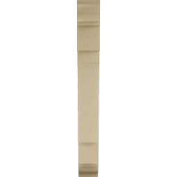 Ekena Millwork - BKTUR035X18X30MRC01RCPR - Timberthane Faux Wood Merced Style Bracket, Traditional Ends, 3 1/2"W x 18"D x 30"H, Primed Tan