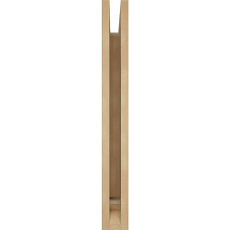 Ekena Millwork - BKTUR035X18X30MRC01RCPR - Timberthane Faux Wood Merced Style Bracket, Traditional Ends, 3 1/2"W x 18"D x 30"H, Primed Tan