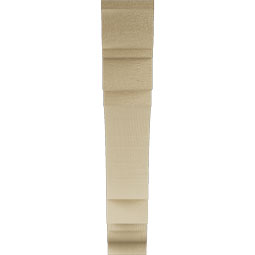 Ekena Millwork - BKTUR035X20X20MRC01RCPR - Timberthane Faux Wood Merced Style Bracket, Traditional Ends, 3 1/2"W x 20"D x 20"H, Primed Tan