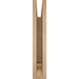 Ekena Millwork - BKTUR035X20X20MRC01RCPR - Timberthane Faux Wood Merced Style Bracket, Traditional Ends, 3 1/2"W x 20"D x 20"H, Primed Tan