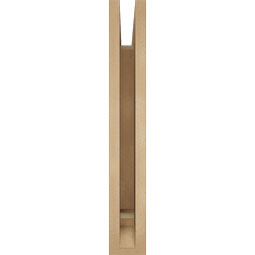 Ekena Millwork - BKTUR035X20X24MRC01RCPR - Timberthane Faux Wood Merced Style Bracket, Traditional Ends, 3 1/2"W x 20"D x 24"H, Primed Tan