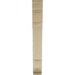 Ekena Millwork - BKTUR035X20X28MRC01RCPR - Timberthane Faux Wood Merced Style Bracket, Traditional Ends, 3 1/2"W x 20"D x 28"H, Primed Tan