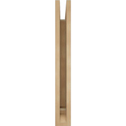 Ekena Millwork - BKTUR035X20X28MRC01RCPR - Timberthane Faux Wood Merced Style Bracket, Traditional Ends, 3 1/2"W x 20"D x 28"H, Primed Tan