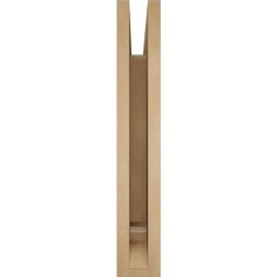 Ekena Millwork - BKTUR035X22X22MRC01RCPR - Timberthane Faux Wood Merced Style Bracket, Traditional Ends, 3 1/2"W x 22"D x 22"H, Primed Tan