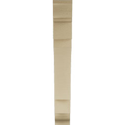 Ekena Millwork - BKTUR035X22X26MRC01RCPR - Timberthane Faux Wood Merced Style Bracket, Traditional Ends, 3 1/2"W x 22"D x 26"H, Primed Tan