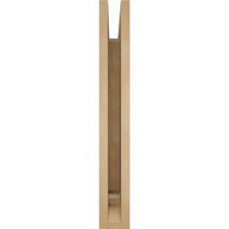 Ekena Millwork - BKTUR035X22X26MRC01RCPR - Timberthane Faux Wood Merced Style Bracket, Traditional Ends, 3 1/2"W x 22"D x 26"H, Primed Tan