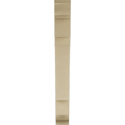 Ekena Millwork - BKTUR035X22X30MRC01RCPR - Timberthane Faux Wood Merced Style Bracket, Traditional Ends, 3 1/2"W x 22"D x 30"H, Primed Tan
