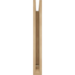 Ekena Millwork - BKTUR035X22X30MRC01RCPR - Timberthane Faux Wood Merced Style Bracket, Traditional Ends, 3 1/2"W x 22"D x 30"H, Primed Tan