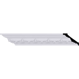 Ekena Millwork - MLD02X03X04EM - Endurathane Empire Crown Moulding, 2 3/8"H x 3 1/8"P x 3 3/4"F x 94 1/2"L, (2 7/8" Repeat), Factory Primed