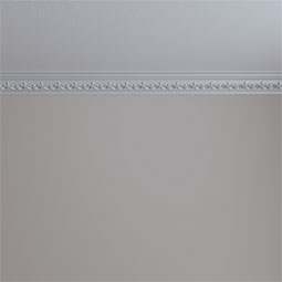 Ekena Millwork - MLD02X03X04EM - Endurathane Empire Crown Moulding, 2 3/8"H x 3 1/8"P x 3 3/4"F x 94 1/2"L, (2 7/8" Repeat), Factory Primed