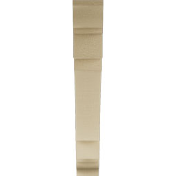 Ekena Millwork - BKTUR035X24X24MRC01RCPR - Timberthane Faux Wood Merced Style Bracket, Traditional Ends, 3 1/2"W x 24"D x 24"H, Primed Tan