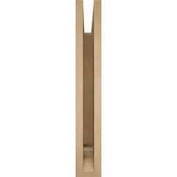 Ekena Millwork - BKTUR035X24X24MRC01RCPR - Timberthane Faux Wood Merced Style Bracket, Traditional Ends, 3 1/2"W x 24"D x 24"H, Primed Tan