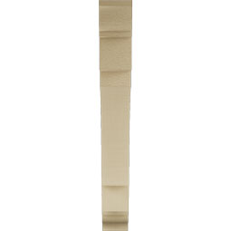 Ekena Millwork - BKTUR035X24X28MRC01RCPR - Timberthane Faux Wood Merced Style Bracket, Traditional Ends, 3 1/2"W x 24"D x 28"H, Primed Tan