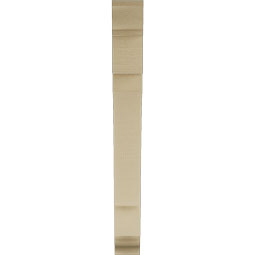 Ekena Millwork - BKTUR035X24X32MRC01RCPR - Timberthane Faux Wood Merced Style Bracket, Traditional Ends, 3 1/2"W x 24"D x 32"H, Primed Tan