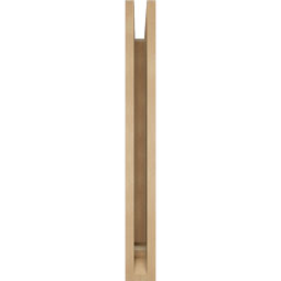 Ekena Millwork - BKTUR035X24X32MRC01RCPR - Timberthane Faux Wood Merced Style Bracket, Traditional Ends, 3 1/2"W x 24"D x 32"H, Primed Tan