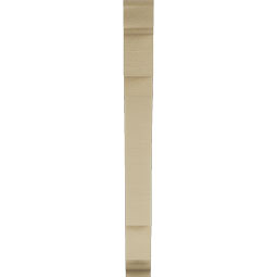 Ekena Millwork - BKTUR035X24X36MRC01RCPR - Timberthane Faux Wood Merced Style Bracket, Traditional Ends, 3 1/2"W x 24"D x 36"H, Primed Tan