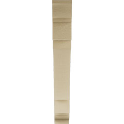 Ekena Millwork - BKTUR035X26X26MRC01RCPR - Timberthane Faux Wood Merced Style Bracket, Traditional Ends, 3 1/2"W x 26"D x 26"H, Primed Tan