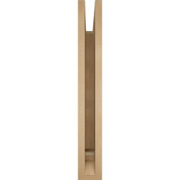 Ekena Millwork - BKTUR035X26X26MRC01RCPR - Timberthane Faux Wood Merced Style Bracket, Traditional Ends, 3 1/2"W x 26"D x 26"H, Primed Tan