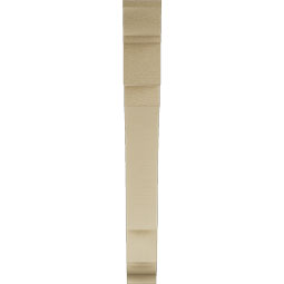 Ekena Millwork - BKTUR035X26X30MRC01RCPR - Timberthane Faux Wood Merced Style Bracket, Traditional Ends, 3 1/2"W x 26"D x 30"H, Primed Tan