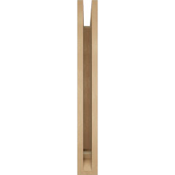Ekena Millwork - BKTUR035X26X30MRC01RCPR - Timberthane Faux Wood Merced Style Bracket, Traditional Ends, 3 1/2"W x 26"D x 30"H, Primed Tan