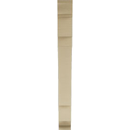 Ekena Millwork - BKTUR035X26X34MRC01RCPR - Timberthane Faux Wood Merced Style Bracket, Traditional Ends, 3 1/2"W x 26"D x 34"H, Primed Tan