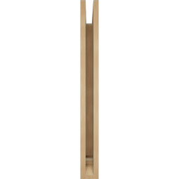 Ekena Millwork - BKTUR035X26X34MRC01RCPR - Timberthane Faux Wood Merced Style Bracket, Traditional Ends, 3 1/2"W x 26"D x 34"H, Primed Tan