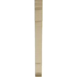 Ekena Millwork - BKTUR035X26X38MRC01RCPR - Timberthane Faux Wood Merced Style Bracket, Traditional Ends, 3 1/2"W x 26"D x 38"H, Primed Tan