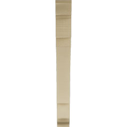 Ekena Millwork - BKTUR035X28X32MRC01RCPR - Timberthane Faux Wood Merced Style Bracket, Traditional Ends, 3 1/2"W x 28"D x 32"H, Primed Tan