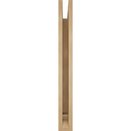 Ekena Millwork - BKTUR035X28X32MRC01RCPR - Timberthane Faux Wood Merced Style Bracket, Traditional Ends, 3 1/2"W x 28"D x 32"H, Primed Tan