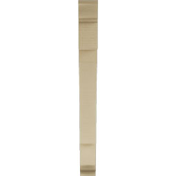 Ekena Millwork - BKTUR035X28X36MRC01RCPR - Timberthane Faux Wood Merced Style Bracket, Traditional Ends, 3 1/2"W x 28"D x 36"H, Primed Tan