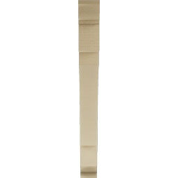 Ekena Millwork - BKTUR035X30X34MRC01RCPR - Timberthane Faux Wood Merced Style Bracket, Traditional Ends, 3 1/2"W x 30"D x 34"H, Primed Tan