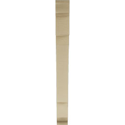 Ekena Millwork - BKTUR035X30X36MRC01RCPR - Timberthane Faux Wood Merced Style Bracket, Traditional Ends, 3 1/2"W x 30"D x 36"H, Primed Tan