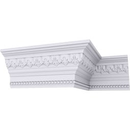 Ekena Millwork - MLD05X03X05NA - Endurathane Nadia Crown Moulding, 4 3/4"H x 2 3/4"P x 5 3/8"F x 94 1/2"L, (2 1/4" Repeat), Factory Primed