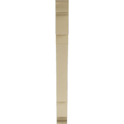 Ekena Millwork - BKTUR035X30X38MRC01RCPR - Timberthane Faux Wood Merced Style Bracket, Traditional Ends, 3 1/2"W x 30"D x 38"H, Primed Tan