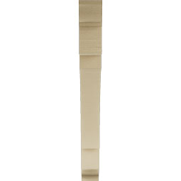 Ekena Millwork - BKTUR035X32X32MRC01RCPR - Timberthane Faux Wood Merced Style Bracket, Traditional Ends, 3 1/2"W x 32"D x 32"H, Primed Tan