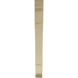 Ekena Millwork - BKTUR035X32X36MRC01RCPR - Timberthane Faux Wood Merced Style Bracket, Traditional Ends, 3 1/2"W x 32"D x 36"H, Primed Tan