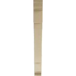 Ekena Millwork - BKTUR035X34X34MRC01RCPR - Timberthane Faux Wood Merced Style Bracket, Traditional Ends, 3 1/2"W x 34"D x 34"H, Primed Tan