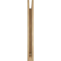 Ekena Millwork - BKTUR035X34X34MRC01RCPR - Timberthane Faux Wood Merced Style Bracket, Traditional Ends, 3 1/2"W x 34"D x 34"H, Primed Tan
