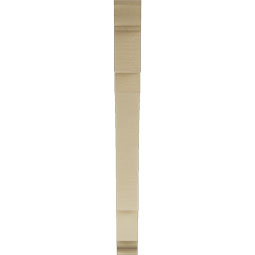 Ekena Millwork - BKTUR035X34X38MRC01RCPR - Timberthane Faux Wood Merced Style Bracket, Traditional Ends, 3 1/2"W x 34"D x 38"H, Primed Tan