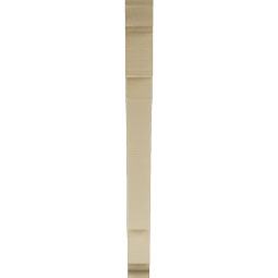 Ekena Millwork - BKTUR035X34X40MRC01RCPR - Timberthane Faux Wood Merced Style Bracket, Traditional Ends, 3 1/2"W x 34"D x 40"H, Primed Tan